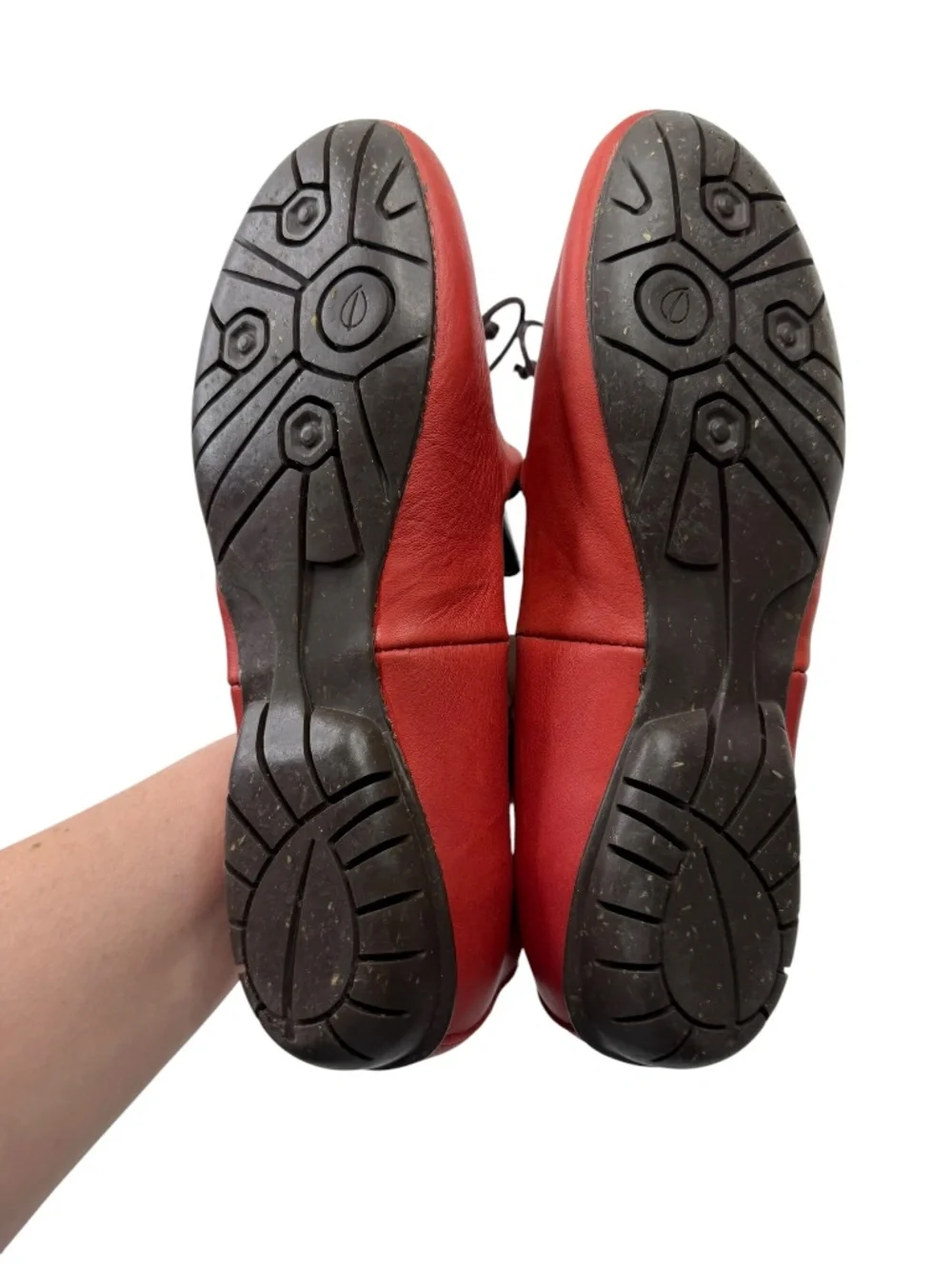 Sergio Tomani Tuka Leather Ballet Flats Coral Orange Comfort Shoes